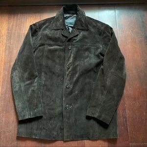 Preowned Express Brown Suede Jacket Size M